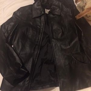 Leather coat